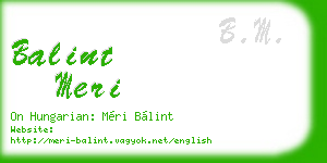 balint meri business card