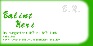 balint meri business card